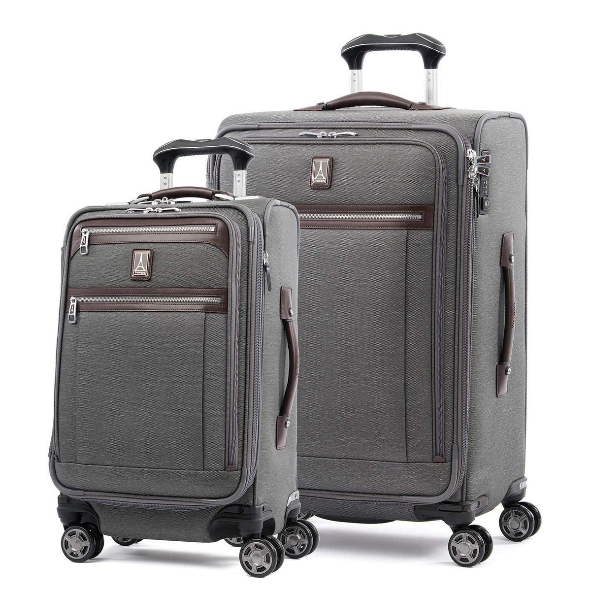 Softside Checked Luggage with 8-Wheel Spinner