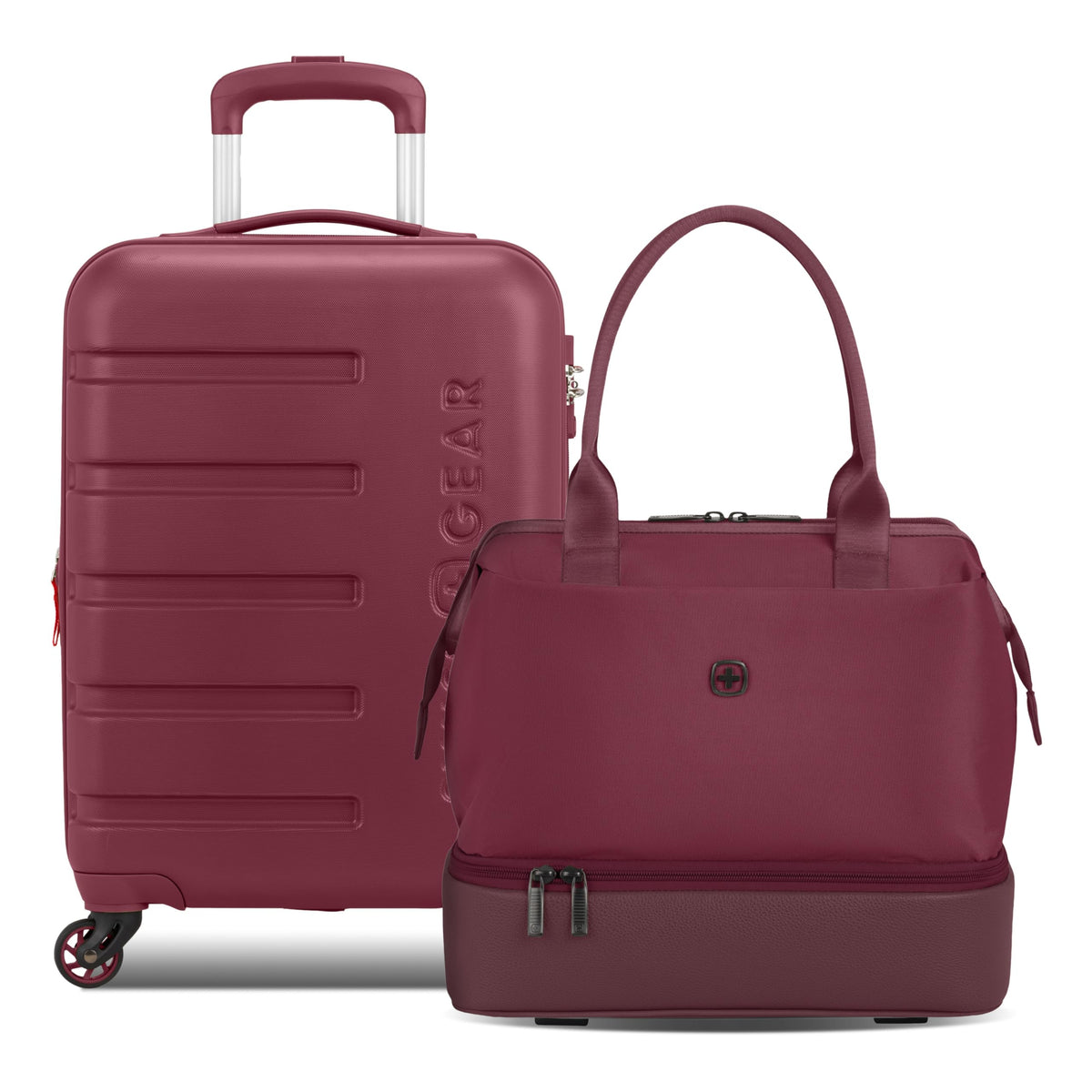 Hardside Carry-On Luggage with Built-In Cupholder