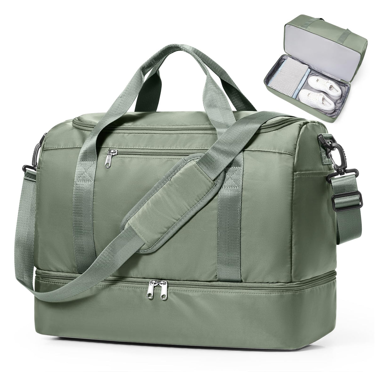 Large Weekender Bag with Shoe Compartment