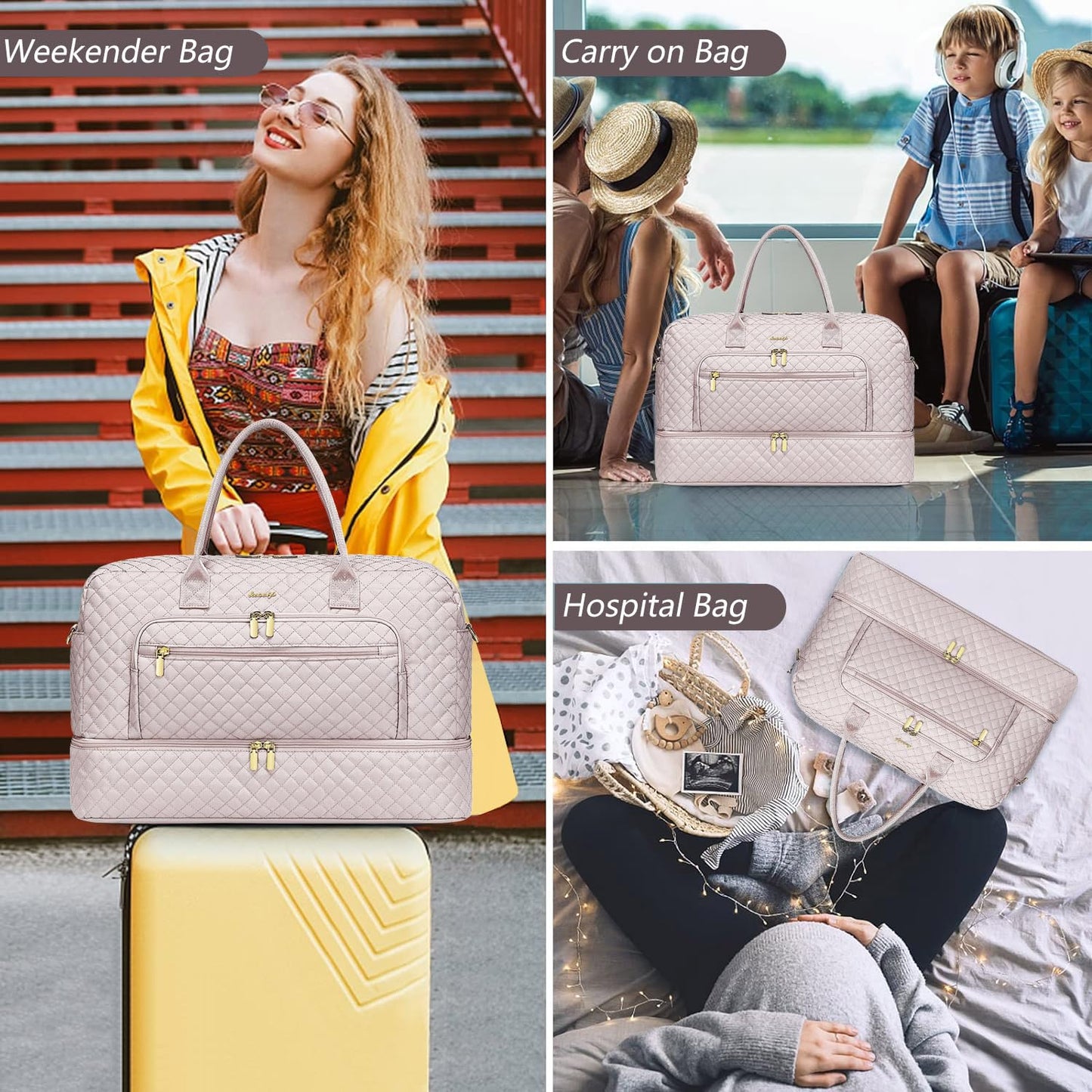 Women's Weekender Bag with Wet Pocket