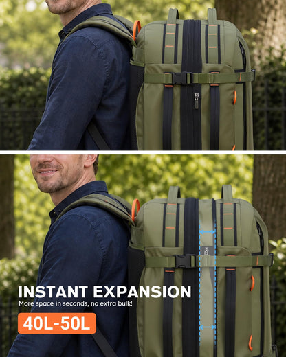 40–50L Travel Backpack with Laptop Compartment