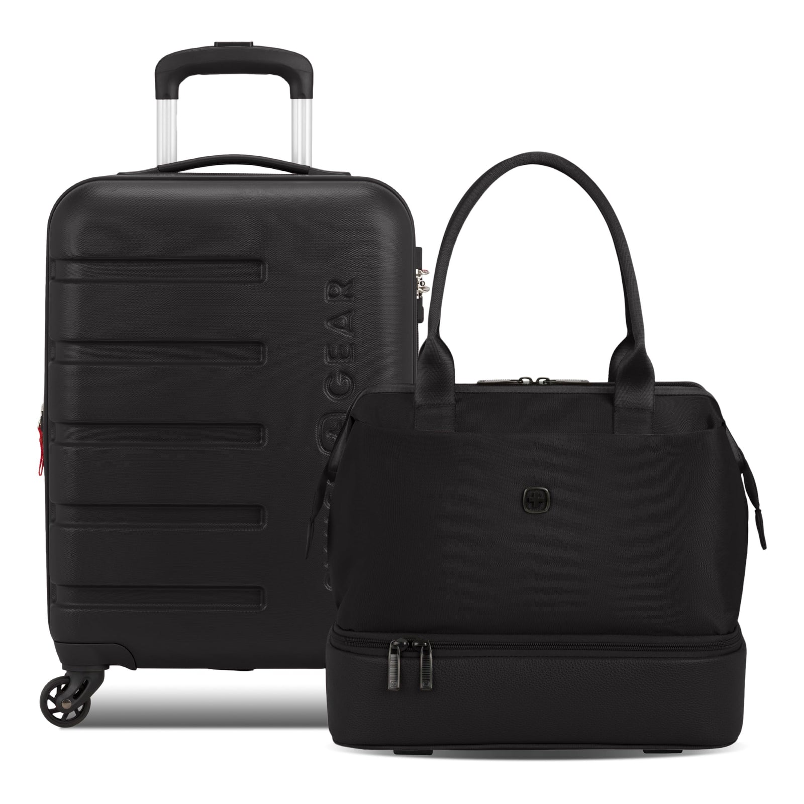 Hardside Carry-On Luggage with Built-In Cupholder