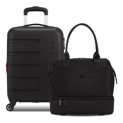 Hardside Carry-On Luggage with Built-In Cupholder