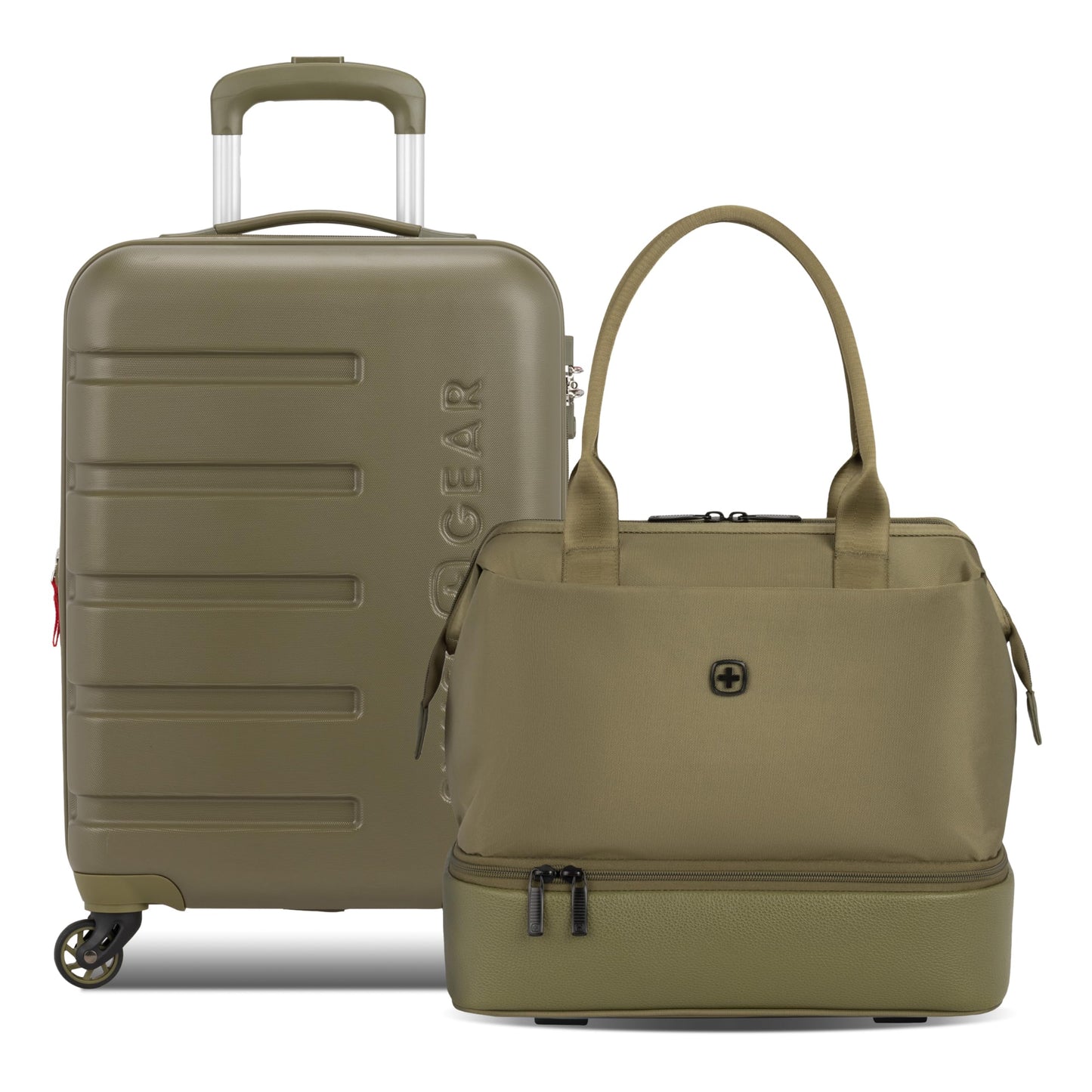 Hardside Carry-On Luggage with Built-In Cupholder