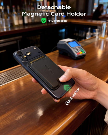 Passport Holder with Hidden AirTag Pocket