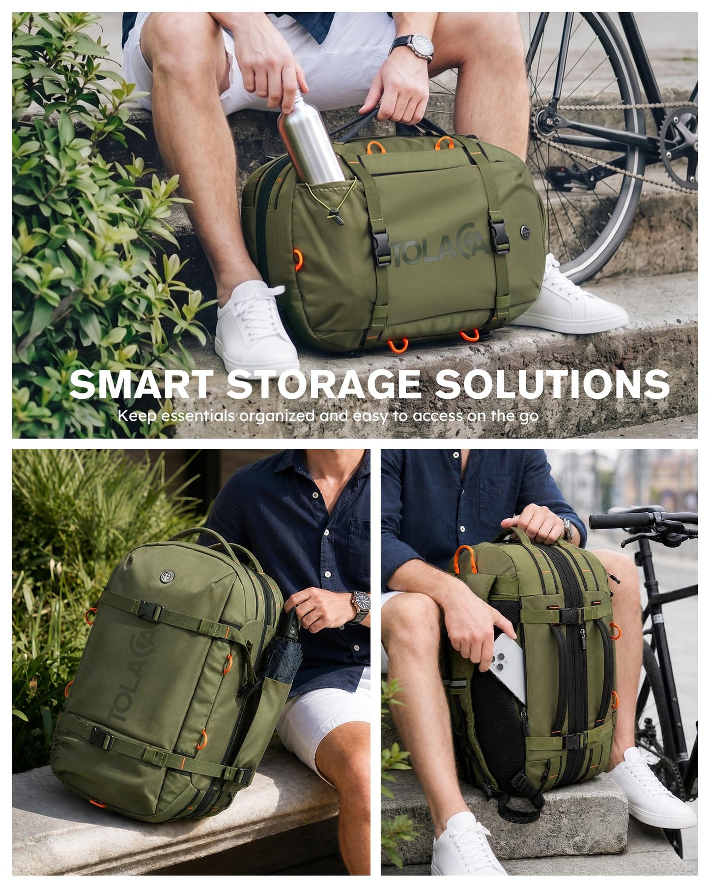 40–50L Travel Backpack with Laptop Compartment