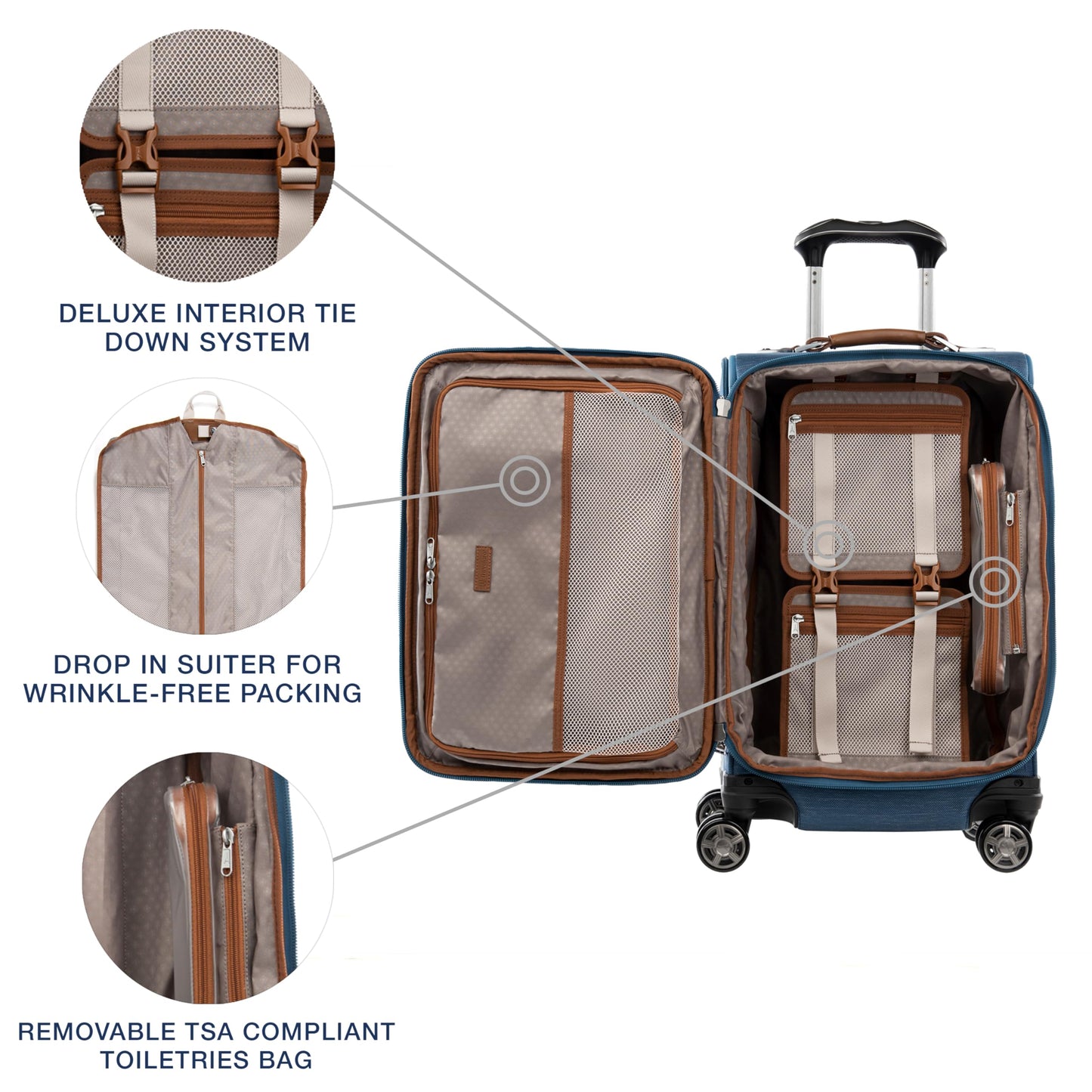 Softside Checked Luggage with 8-Wheel Spinner