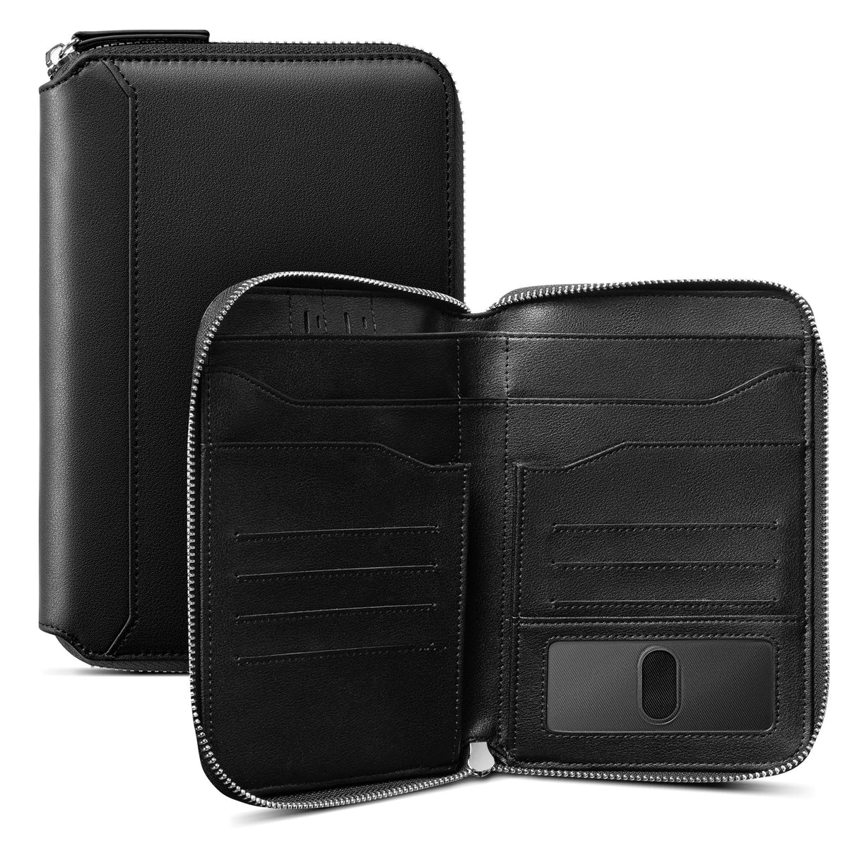 Leather Family Passport Wallet for 4–8 Passports