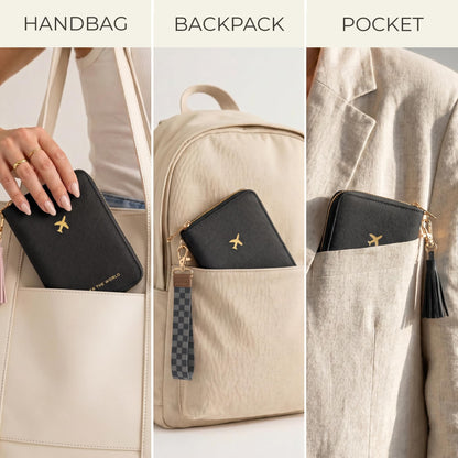 Passport Holder with Detachable Wristlet Strap