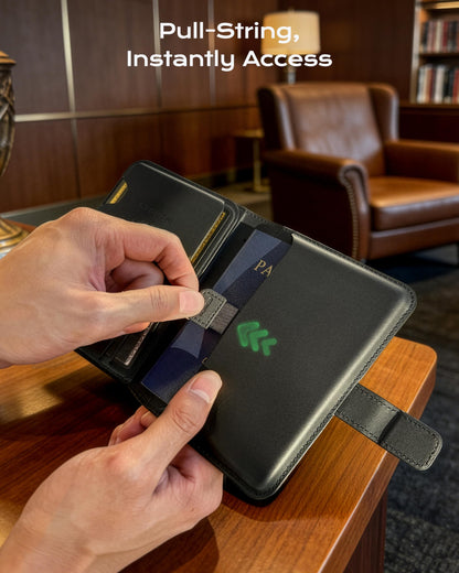 Passport Holder with Hidden AirTag Pocket