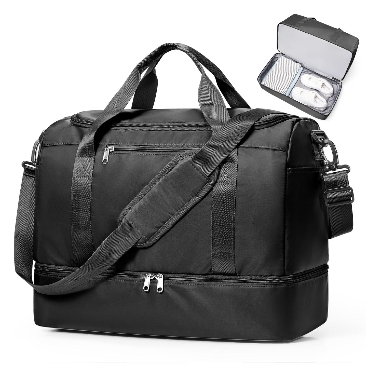 Large Weekender Bag with Shoe Compartment