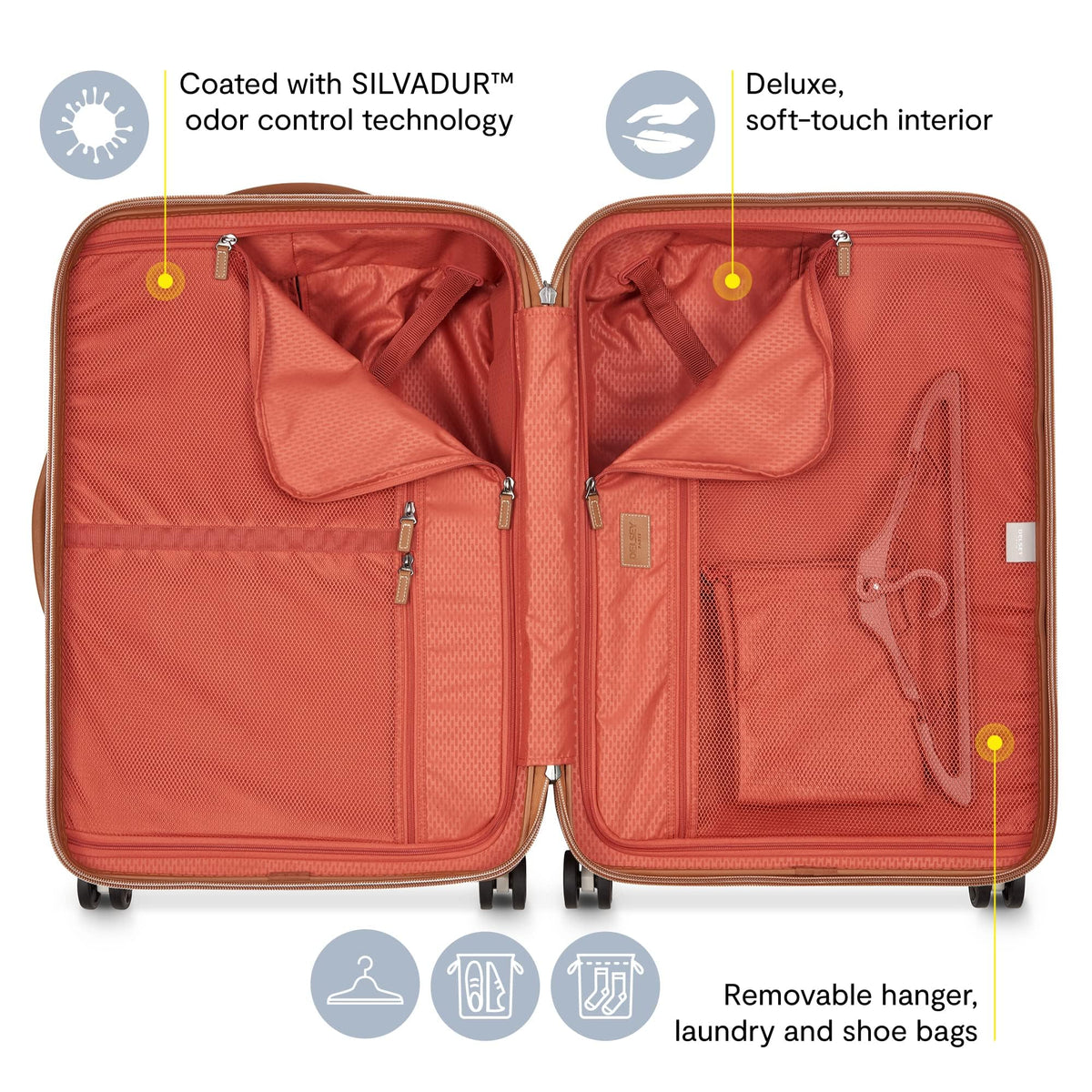 Hardside Luggage with Smooth Spinner Wheels