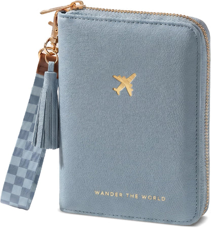 Passport Holder with Detachable Wristlet Strap