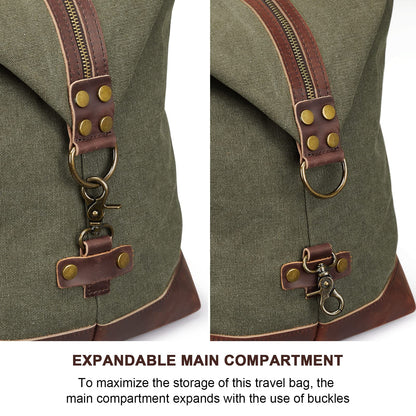 Men's Canvas Weekender Duffle Bag for Travel