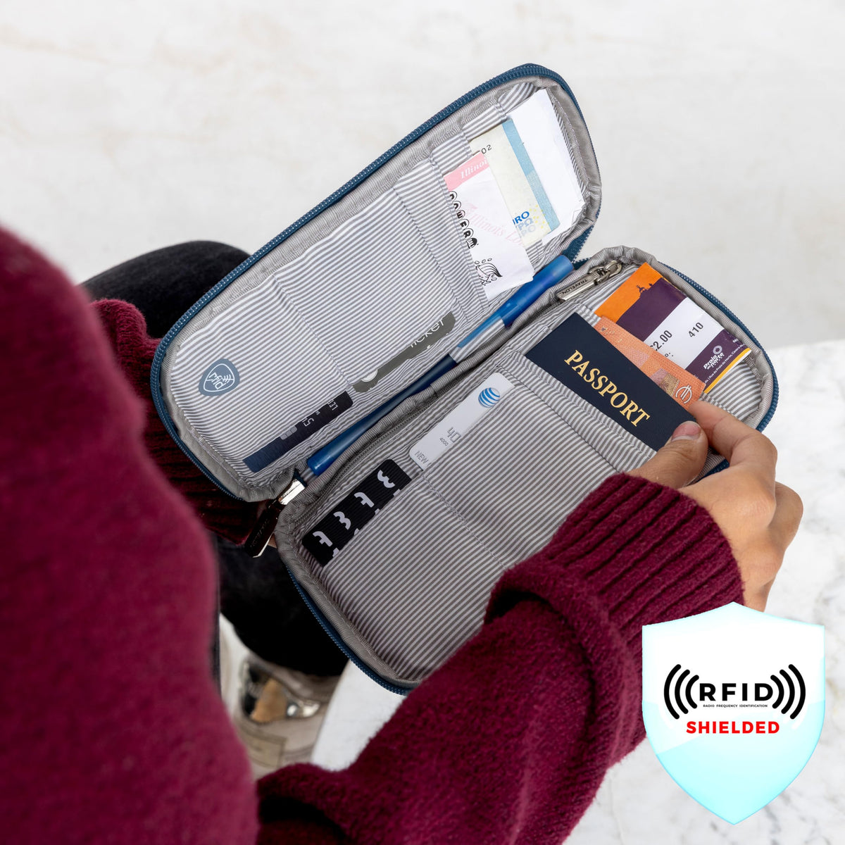 Travelon Rfid Blocking Family Passport Wallet