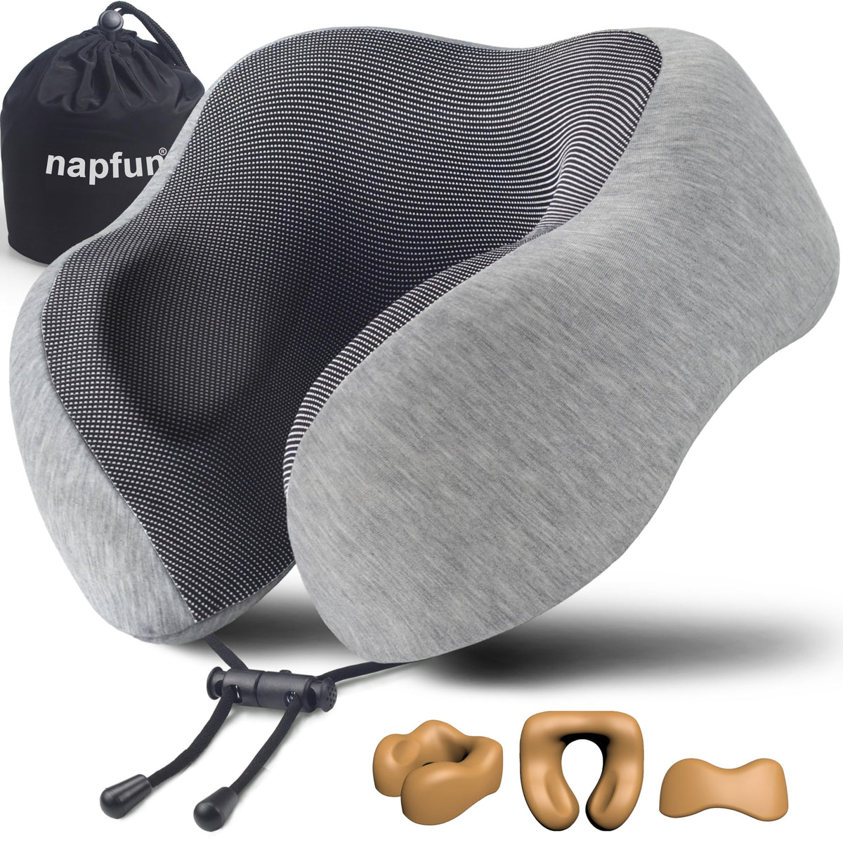 Memory Foam Travel Neck Pillow for Airplane Comfort