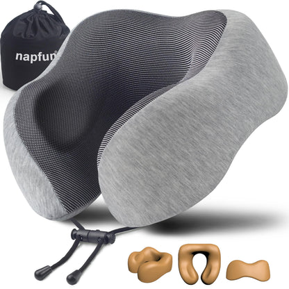 Memory Foam Travel Neck Pillow for Airplane Comfort