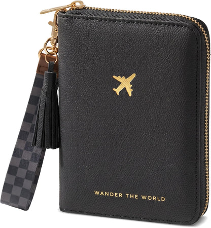 Passport Holder with Detachable Wristlet Strap