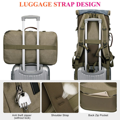 45L Carry-On Travel Backpack with Spacious Design