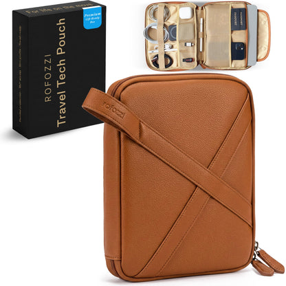 Vegan Leather Tech Pouch with Tablet Sleeve