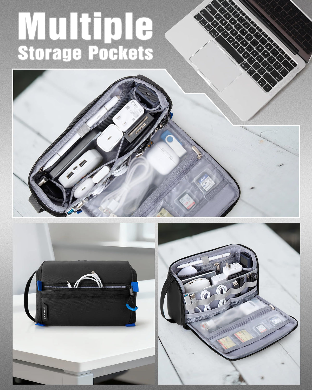 Tech Organizer Travel Case for Chargers and Cables